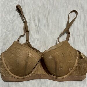 Aerie Tan T-Shirt Bra with Adjustable Straps